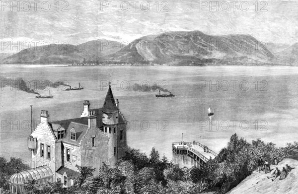 View of Loch Long; opposite Blairmore, with the Clyde dredging-barges depositing foul matter, 1890. Creator: Unknown.