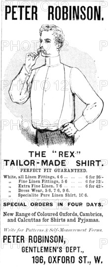 Advertisement for Peter Robinson, 1890. Creator: Unknown.