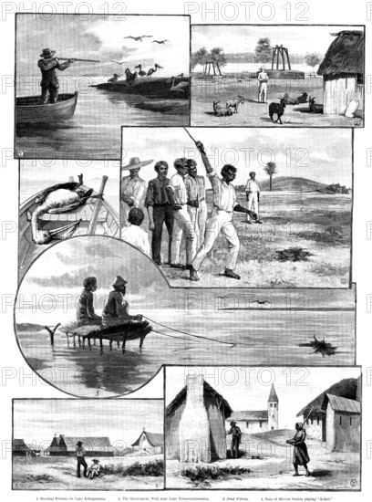 Sketches at an Australian Mission Station - by Mr. A. J. Vogan, 1890. Creator: R. Taylor.