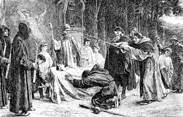 The Redemption of Tannhauser, Frank Dicksee, A.R.A. - Royal Academy, 1890. Creator: Carl Hentschel.