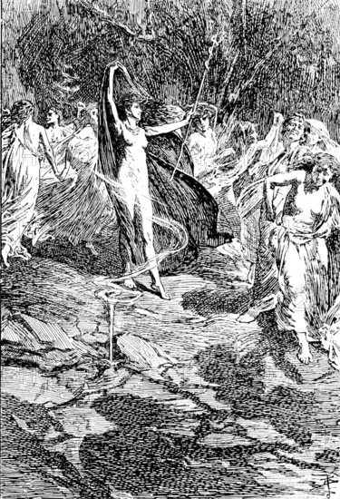 Sketches from the...Exhibitions: "The Witches’ Dance", G. P. Jacomb Hood, Royal Academy, 1890.  Creator: Unknown.