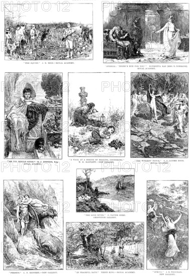 Sketches from the Picture Exhibitions, 1890. Creator: Unknown.