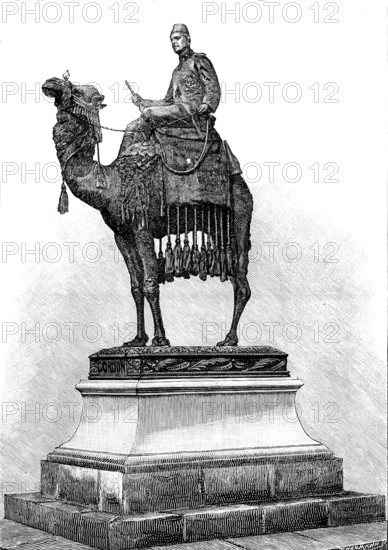 Statue of the late General C. G. Gordon, at Chatham, unveiled by the Prince of Wales, May 19, 1890. Creator: P Naumann.