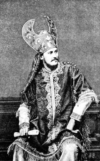 The Passion Play at Ober-Ammergau in Bavaria: Nathaniel (Sebastian Lang), 1890. Creator: Unknown.