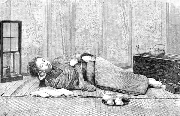 A Japanese pillow, 1890. Creator: Unknown.