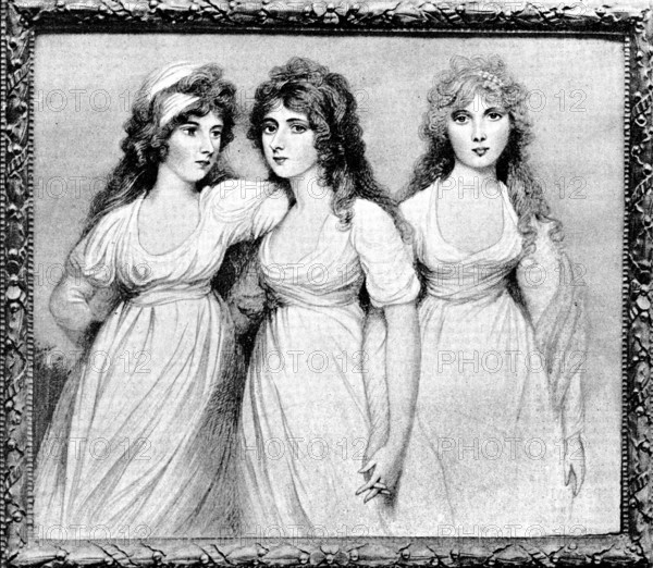 Daughters of the first Lord North Wick, painted by Andrew Plimer, 1890. Creator: Unknown.