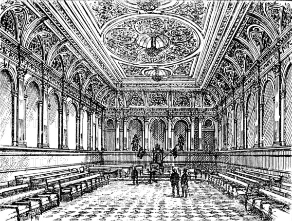 The new Great Hall of the Grand Lodge of Freemasons, 1890. Creator: Unknown.