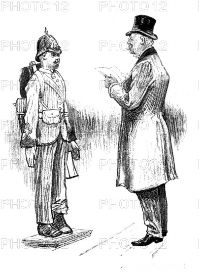 Sketches at the Royal Military Exhibition: the old order changes - uniform and accoutrement..., 1890 Creator: Unknown.