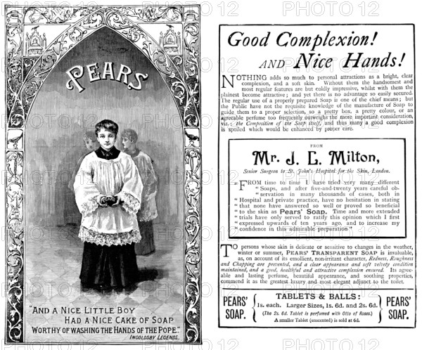 Advertisement for Pears’ Soap, 1890. Creator: Unknown.
