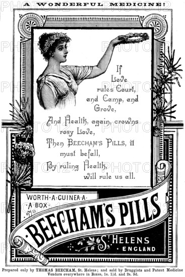Advertisement for Beecham’s Pills, 1890. Creator: Unknown.