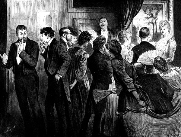 Ghosts! he murmured..."Spectres!" replied the other. "Phantoms and bogies!", 1890. Creator: R. Taylor.