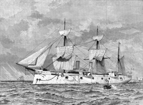 The American Navy: steel cruiser Chicago...in the Mediterranean, 1890. Creator: Unknown.