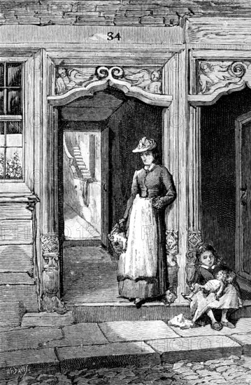 Old doorway, Plymouth, 1890. Creator: H. F. Davey.