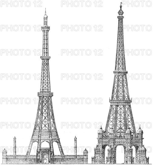 Prize designs for the Great Tower, 1890. Creator: Unknown.