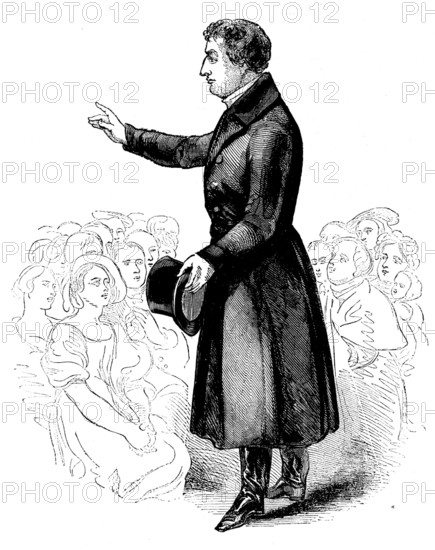 Father Mathew speaking at a temperance meeting in Ireland, 1890. Creator: Unknown.