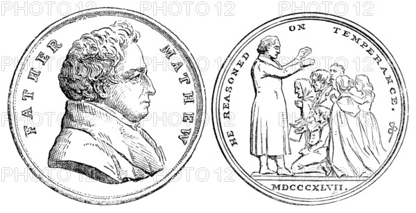Father Mathew Temperance Medal, 1890. Creator: Unknown.