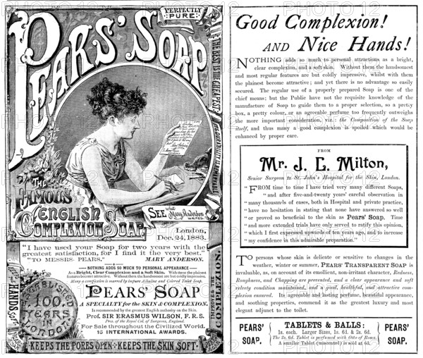 Advertisement for Pears’ Soap, 1890. Creator: Unknown.