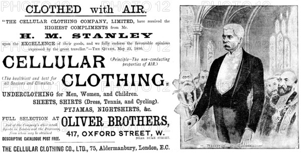 Advertisement for the Cellular Clothing Co. Ltd., 1890. Creator: Unknown.