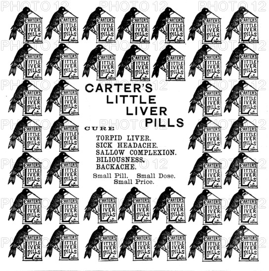 Advertisement for Carter's Little Liver Pills, 1895. Creator: Unknown.