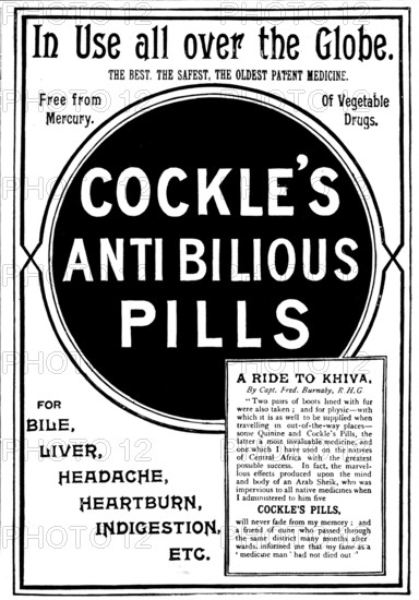 Advertisement for Cockle's Anti Bilious Pills, 1895. Creator: Unknown.