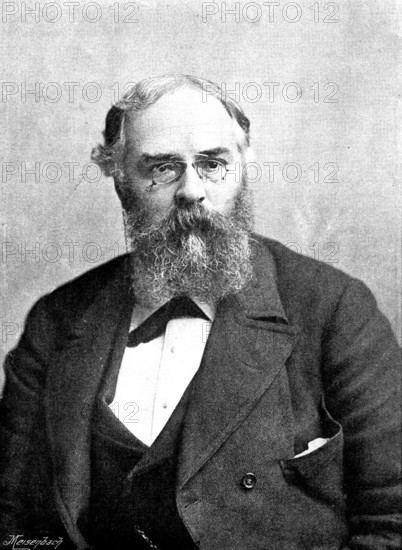 Mr. Frederick York Powell, Regius Professor of Modern History at the University of Oxford, 1895. Creators: Russell & Sons, George Meisenbach.