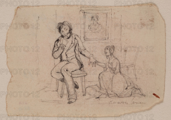 Popping the Question, c1820-1865. Creator: David Claypoole Johnston.