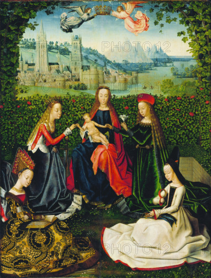 Virgin of the Rose Garden, between 1475 and 1480. Creator: Master of the Legend of St. Lucy.