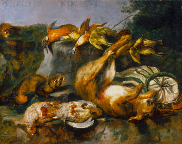Dead Game and Weasels, c1642. Creator: Jan Fyt.