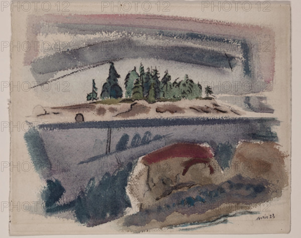 From Deer Isle, Maine Looking Outward, 1923. Creator: John Marin.