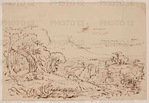 Proserpine Gathering Flowers in the Vale of Enna, 1846 or 1847. Creator: Thomas Cole.