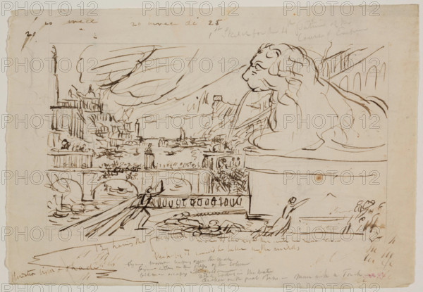 1st Sketch for the 4th Picture of the "Course of Empire", c1836. Creator: Thomas Cole.