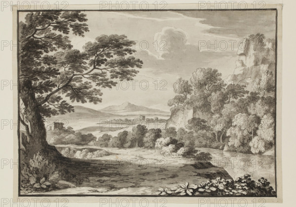 Landscape after Claude, c1800s. Creator: Luigi Gasparini.