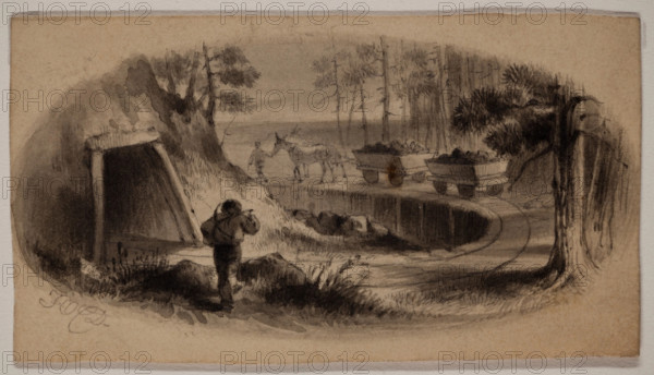 Mine Site, 19th century. Creator: Felix Octavius Carr Darley.