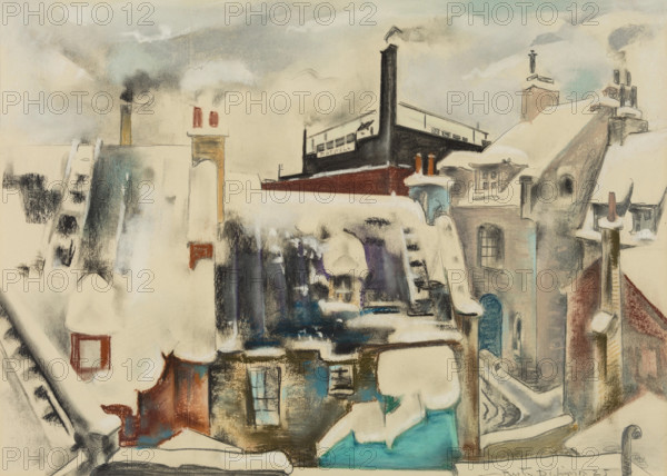 Winter, Quebec, 1925. Creator: Preston Dickinson.