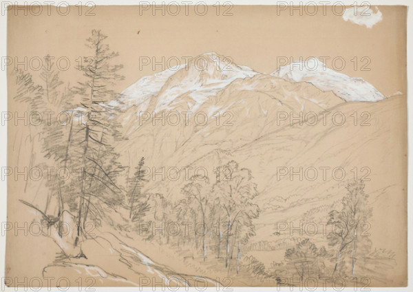 Snow-peaked Mountains, 19th century. Creator: John William Casilear.