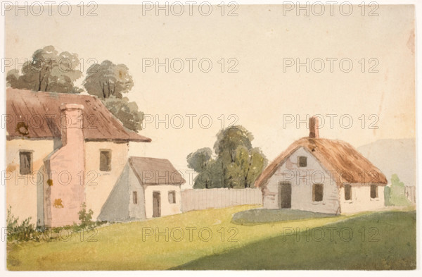 Landscape with Rural Buildings, c1820-1865. Creator: David Claypoole Johnston.