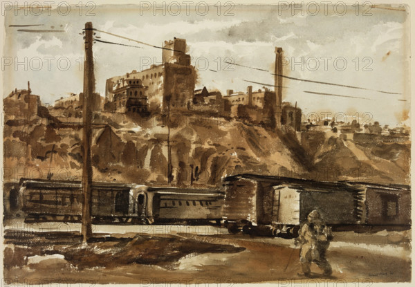 In Hoboken, 1940. Creator: Reginald Marsh.