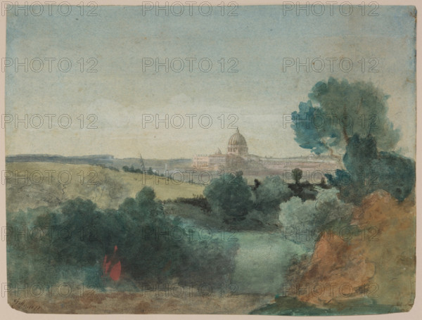Saint Peter's Seen from the Campagna, c1850. Creator: George Inness.