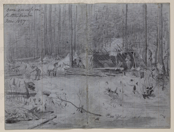Our Camp on Kettle River, January 1857, c1857. Creator: Eastman Johnson.