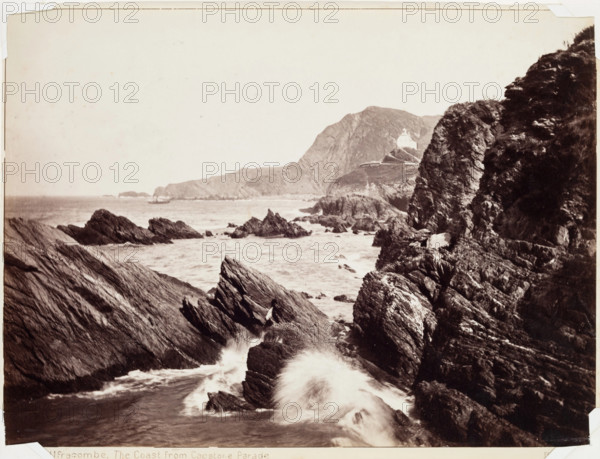Ilfracombe, The Coast from Capstone Parade, mid-late 19th century. Creator: Francis Bedford.