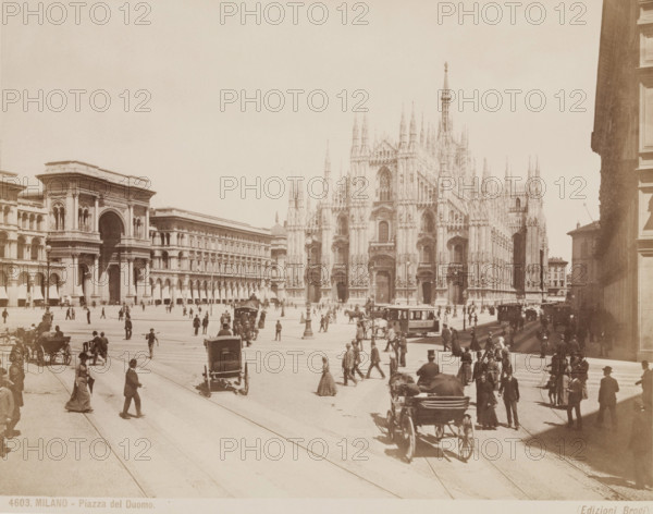 Piazza del Duomo, Milan, 19th century. Creator: Unknown.