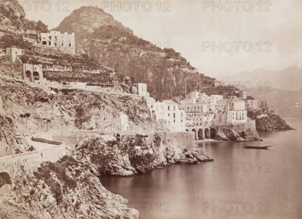 Cape Atrani Panorama, near Amalfi, c1880. Creator: Giacomo Brogi.