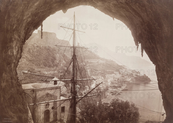 Panorama of Amalfi from St. Christopher's, c1880. Creator: Giacomo Brogi.