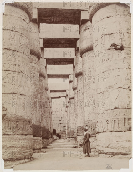 Hypostyle Hall, Temple of Karnak. Luxor, East Bank, 19th century. Creator: Zangaki.