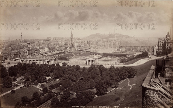 Edinburgh from the Castle, between 1870 and 1880. Creator: James Valentine.