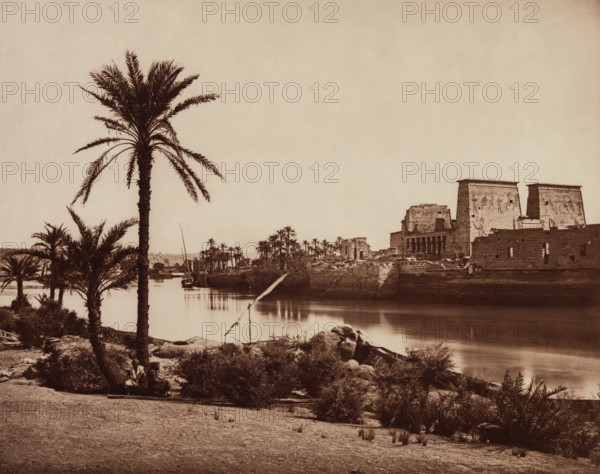 The Island and Temple at Philae, c1869. Creator: Unknown.