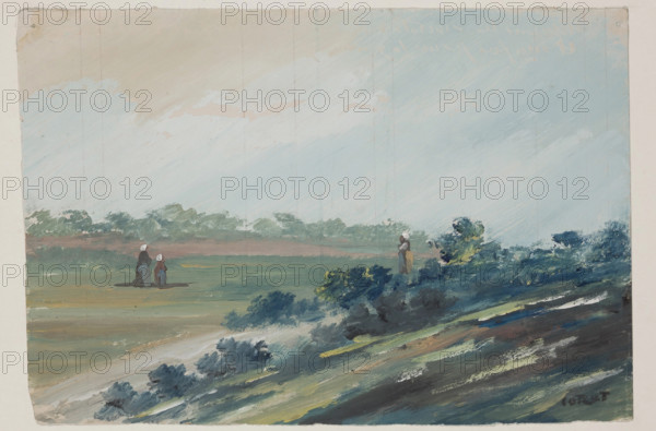 Environs de Viverols voilà une esquisse faite à la diable et ma foi je vais là..., 19th century. Creator: Unknown.