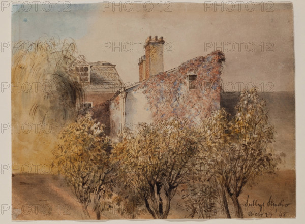 Studio of the Artist, Thomas Sully, 1848. Creator: James Peale Junior.