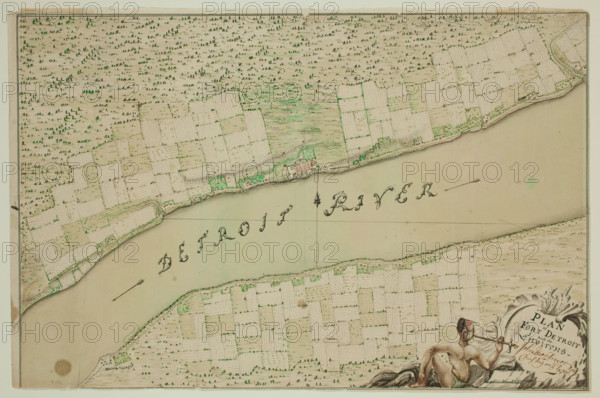 Fort Detroit and Its Environs, between 1763 and 1764. Creator: John Montresor.