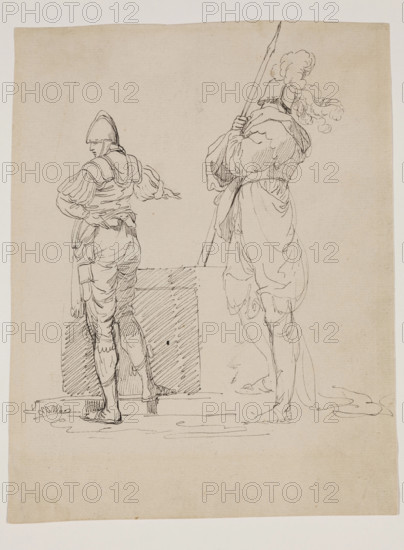 Two Soldiers, between 1770 and 1785. Creator: Circle of John Hamilton Mortimer.
